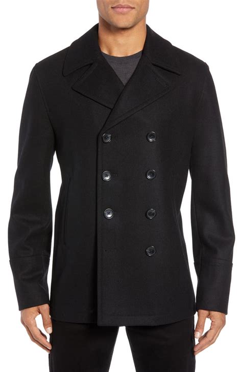 michael kors men's wool blend peacoat|Michael Kors Mens Double Breasted Jacket Wool.